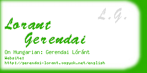 lorant gerendai business card