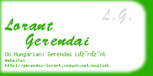 lorant gerendai business card